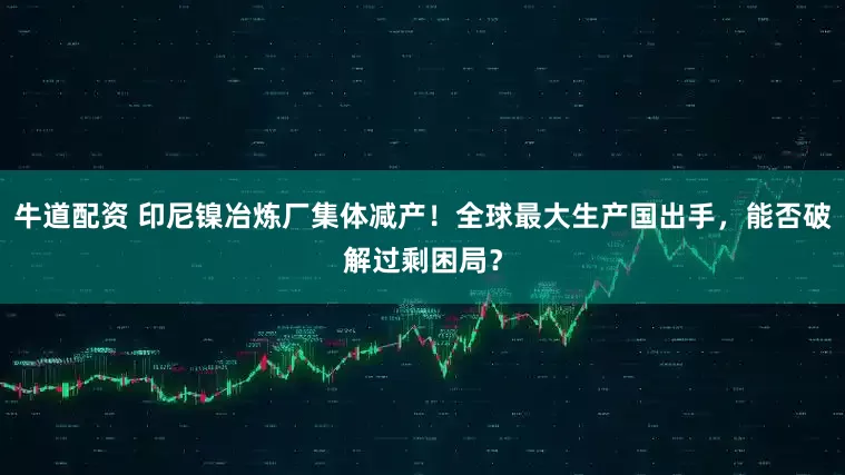 牛道配资 印尼镍冶炼厂集体减产！全球最大生产国出手，能否破解过剩困局？