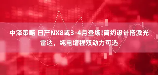 中泽策略 日产NX8或3-4月登场!简约设计搭激光雷达，纯电增程双动力可选